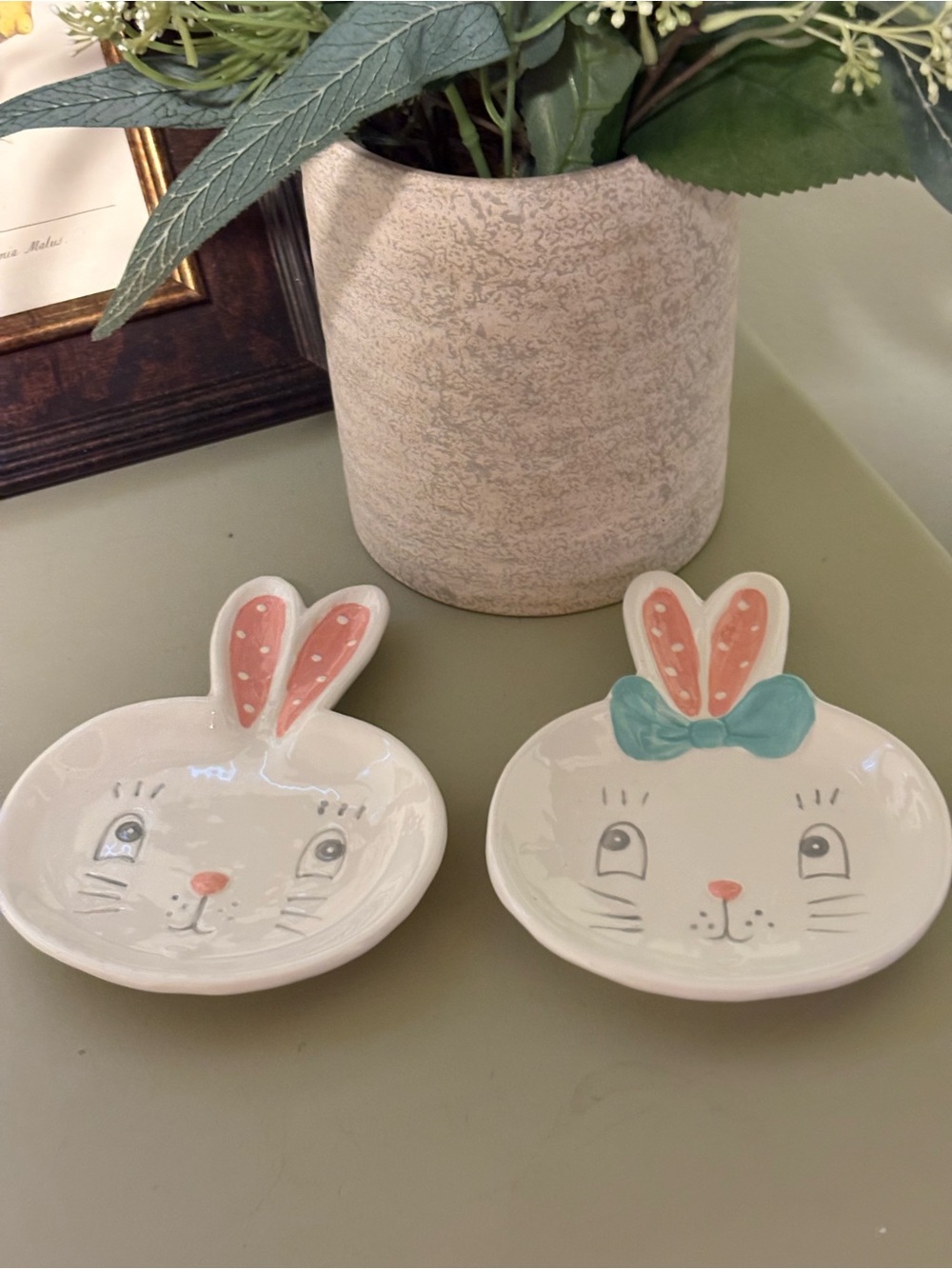 Transpac Ceramic Dish by Johanna Parker - White with Black Logo